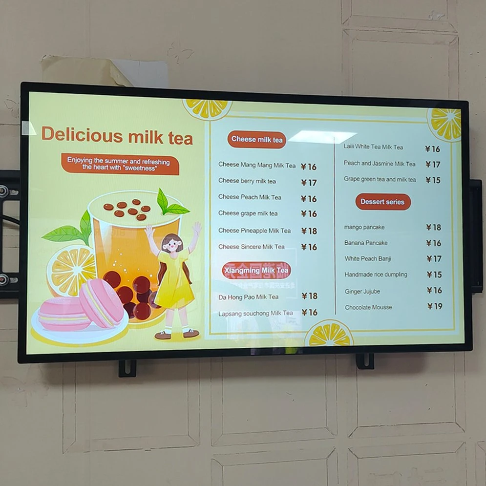 High Brightness LCD Screen Digital Signage Display for Commercial Advertising Horizontal Vertical Digital Signage Display with SD USB