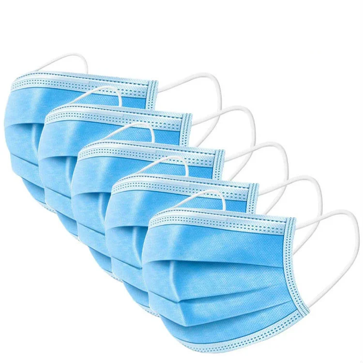 China Supplier Large Quantity in Stock Non Woven 3ply Disposable Protective Face Mask