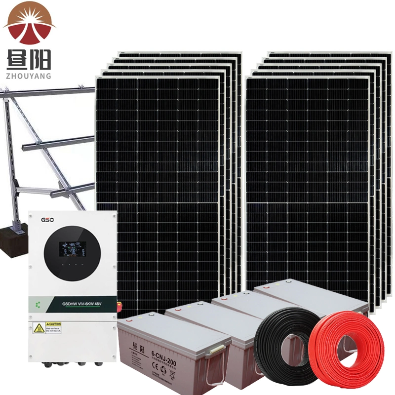 نظام الطاقة الشمسية الساخن 30 كيلو واط كامل المجموعة Hybrid Solar لوحات مزودة ببطارية عاكس معينة للسعر المنزلي