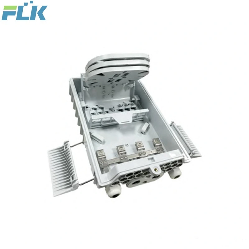 Fiber Optic Protection Grade IP65 Wall-Mount or Pole-Mount 12 Fibers Splice Box with PC+ABS Plastic Material of Box Body