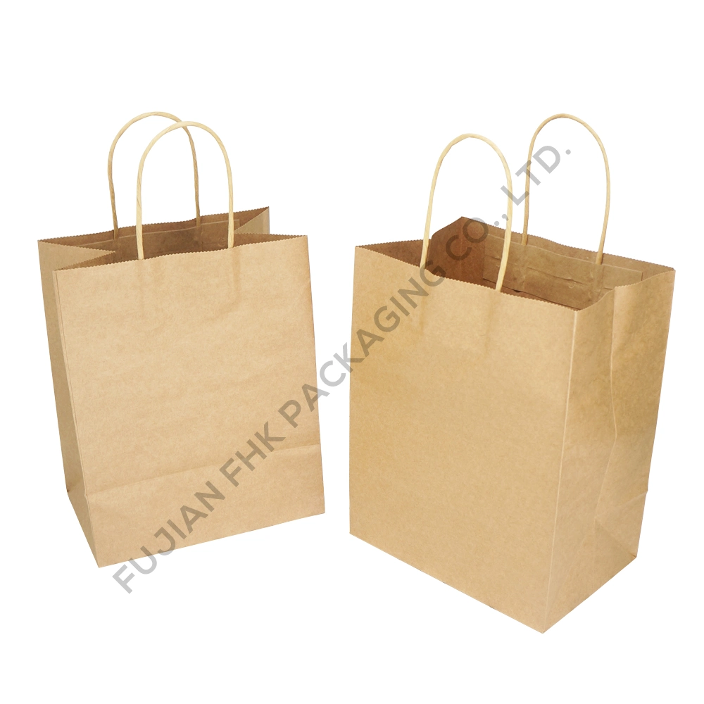 Biodegradable Kraft Compras ropa Cosmética Perfume papel Bolsa de regalo personalizado Logo Bolsa de papel impresa para ropa