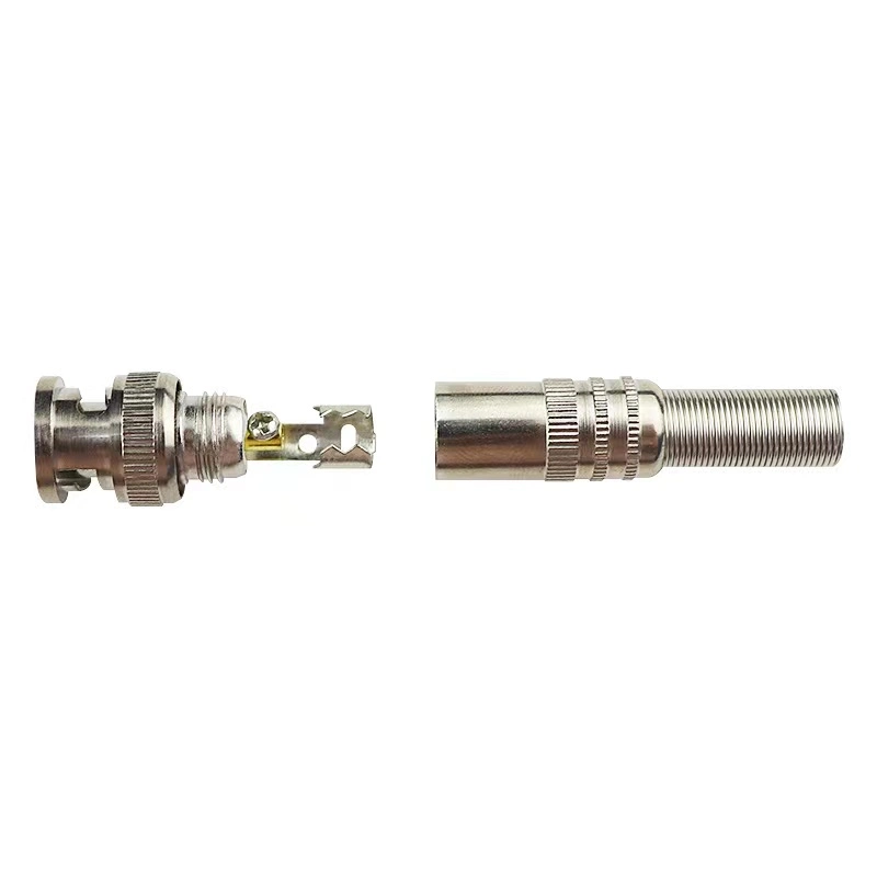 BNC Connector Male End, Monitoring Cable Five Gold Head, Welding Free, Injection Free Assembled BNC Male Head, Camera Head, Monitoring Accessories Connector