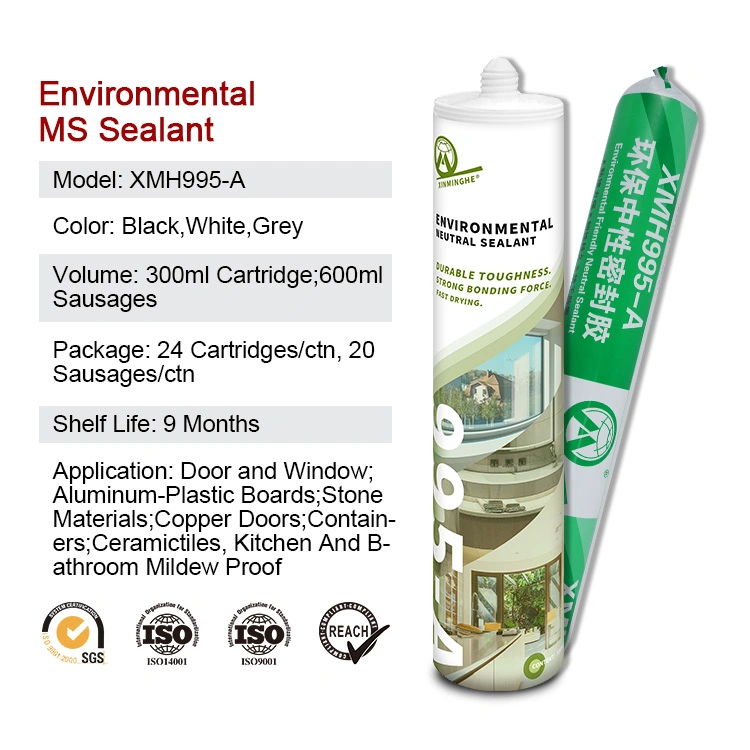 Environmentally Friendly All Purpose High Elasticity Sealant Good Quality Ms Polymer Adhesive