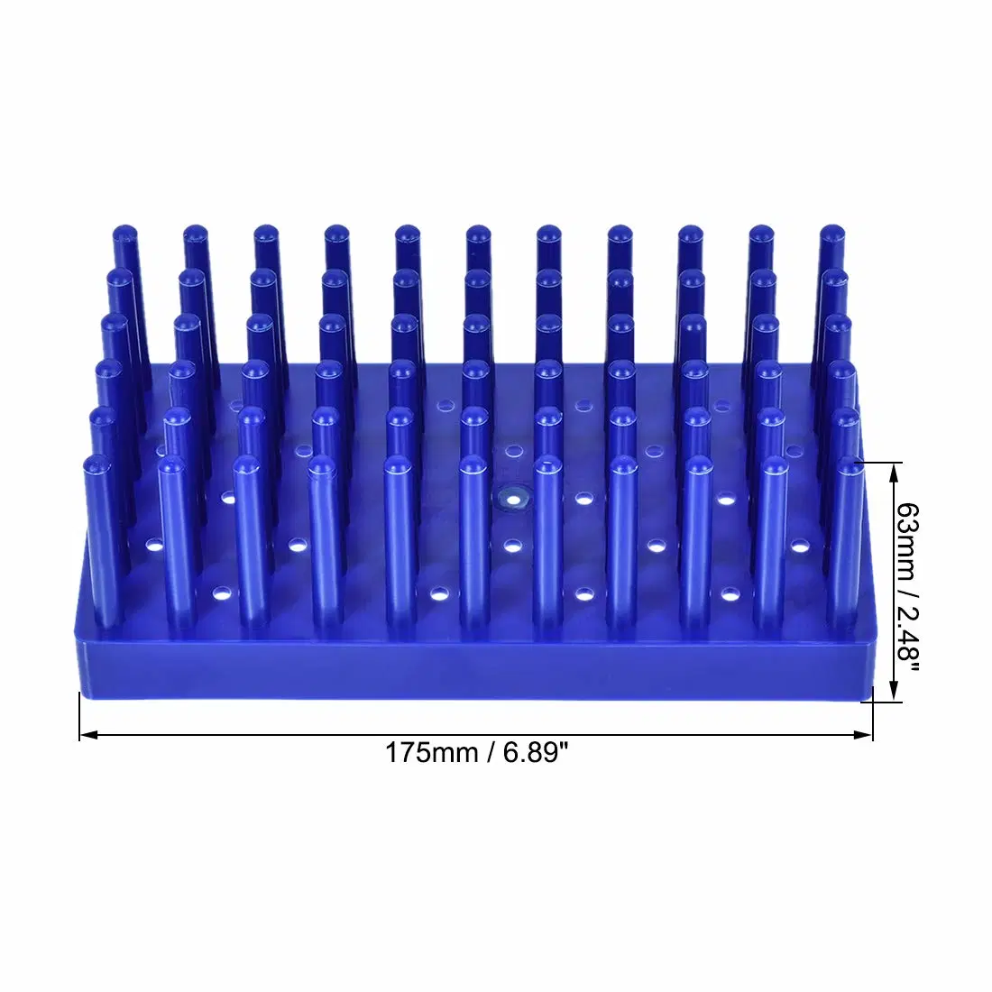 Soporte para rack de ganchos para tubos de ensayo de 6*11 66 pocillos para uso en laboratorio Rack de tubos de ensayo de plástico