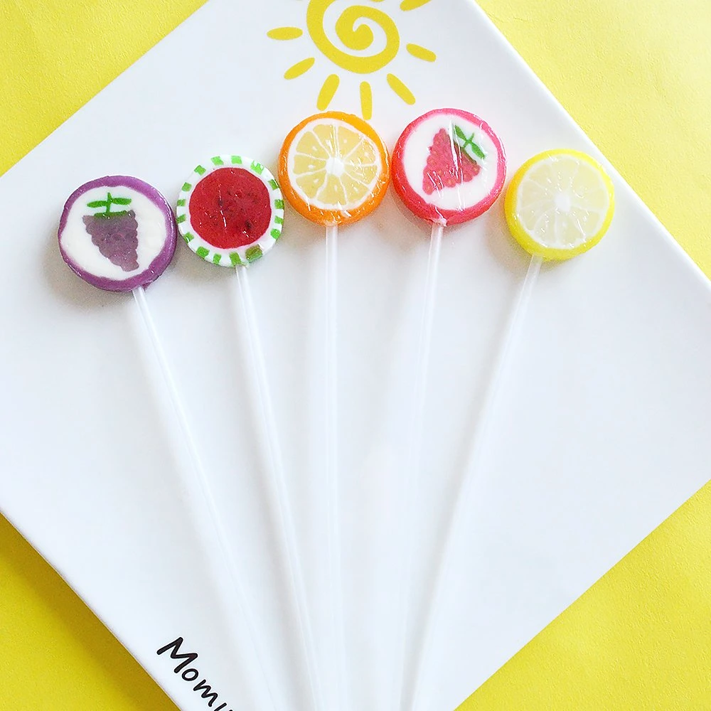 10g Multicolor Fruit Flavored Handmade Lollipop Hard Candy