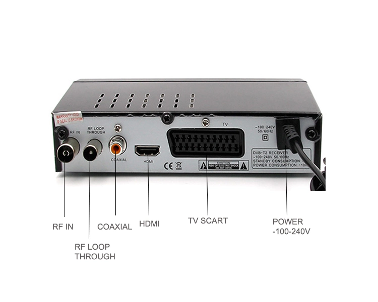 Mini HD H. 265 DVB-T2+C WiFi IPTV Decodificador U-005