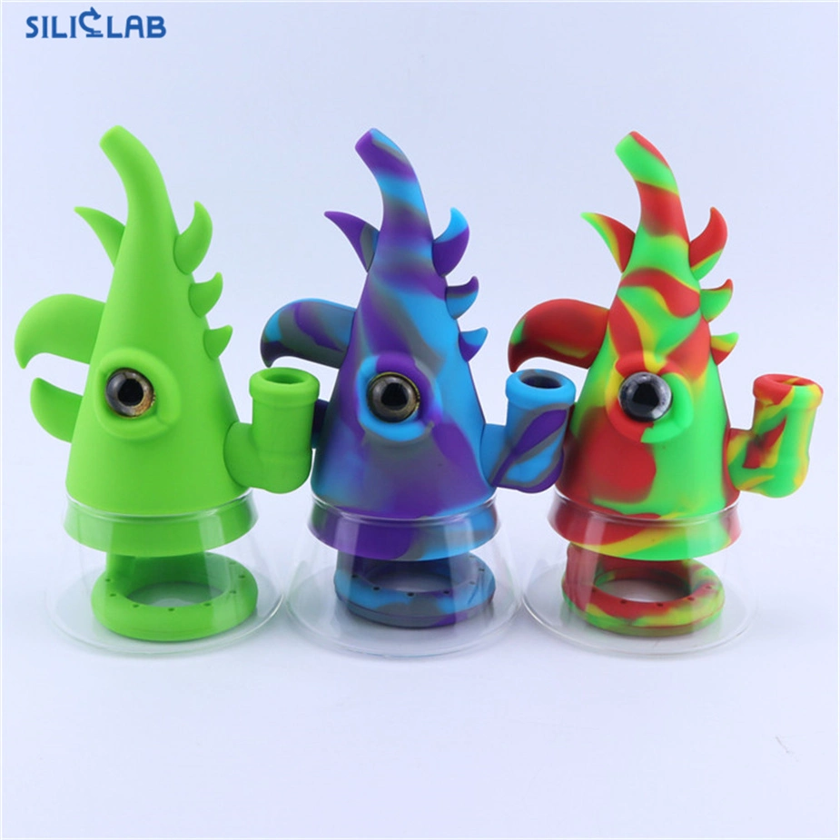 Acessórios p/ fumadores em forma de rinoceronte silicone Bubbler p/ água p/ fumadores Bubbler