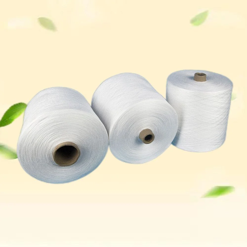 China Manufacturer Optical White AAA Grade 100% Spun Polyester Yarn 50s/3 for Sewing