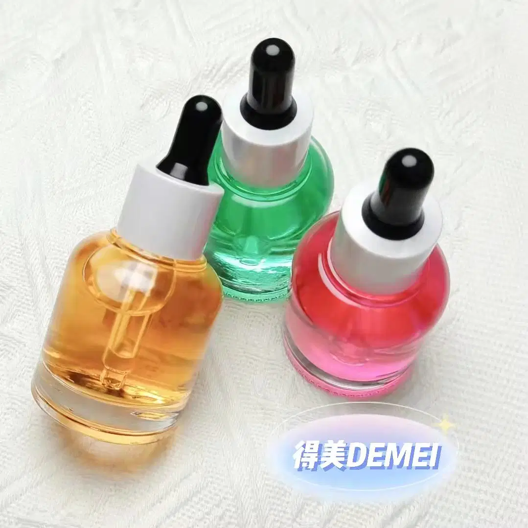 Win-Pack 30ml Round Shoulder Serum Silver Glass Essential Oil Dropper Bottles Custom Printing Available Cosmetic Packaging