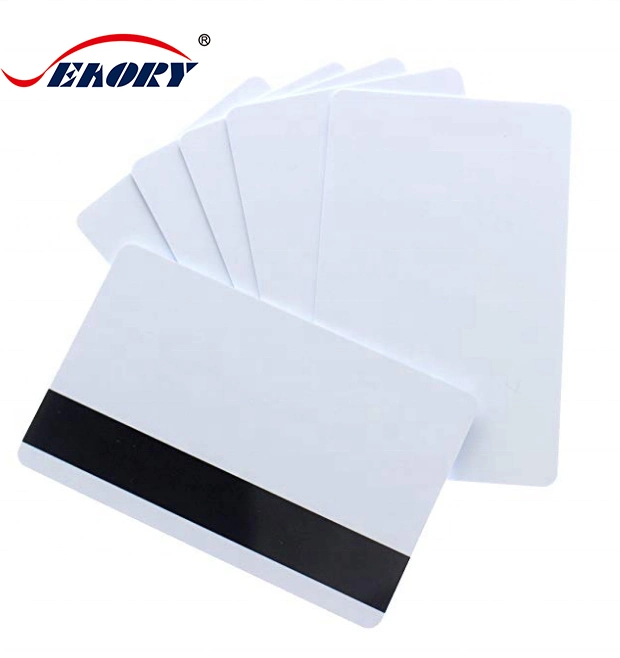 Printable Glossy PVC White Blank Card Plastic ID Cards with Magnetic Stripe 300OE or 2750OE