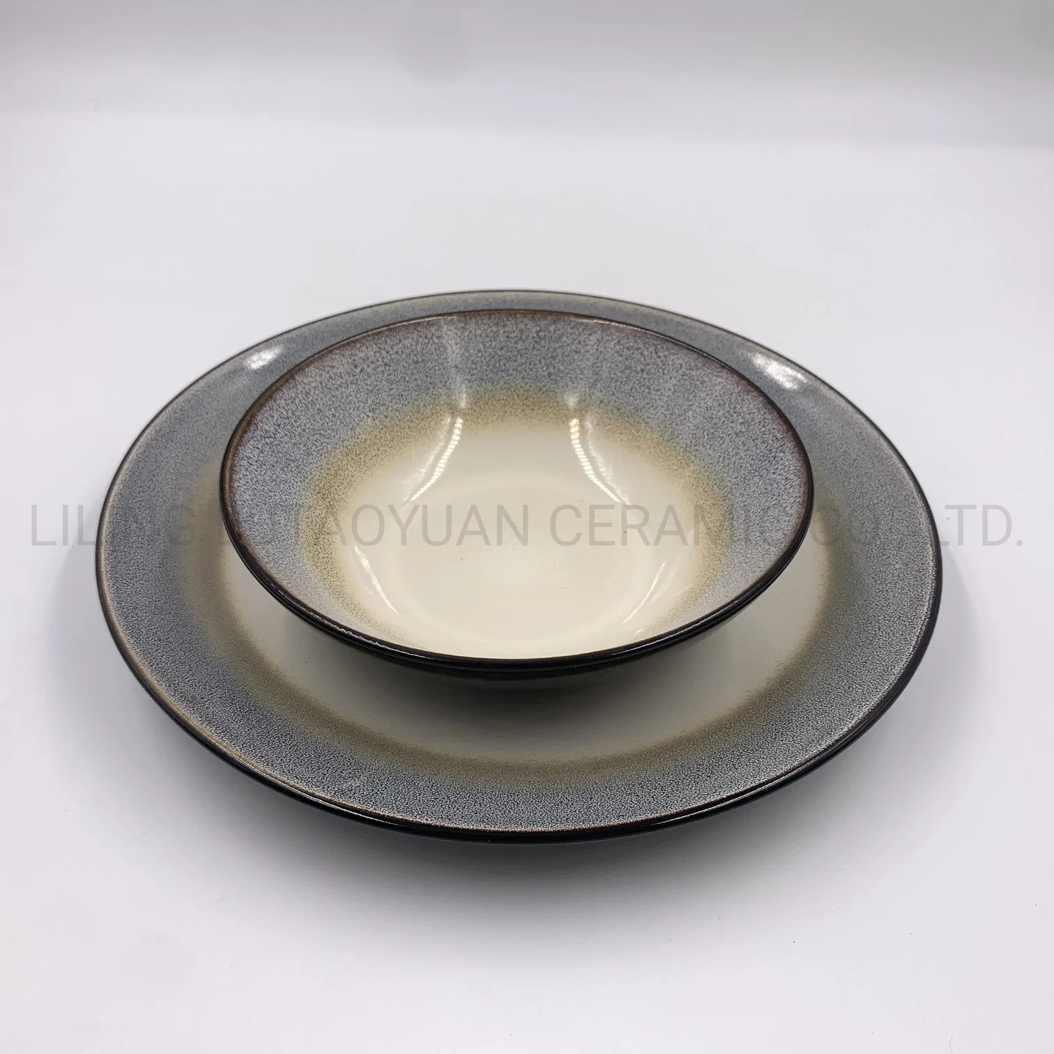 Porcelain Dinnerware China Wholesale/Supplier Gradient Color Ceramic Dinner Set Kitchen Utensils Decoration with Customized Color Pattern Logo and Designs