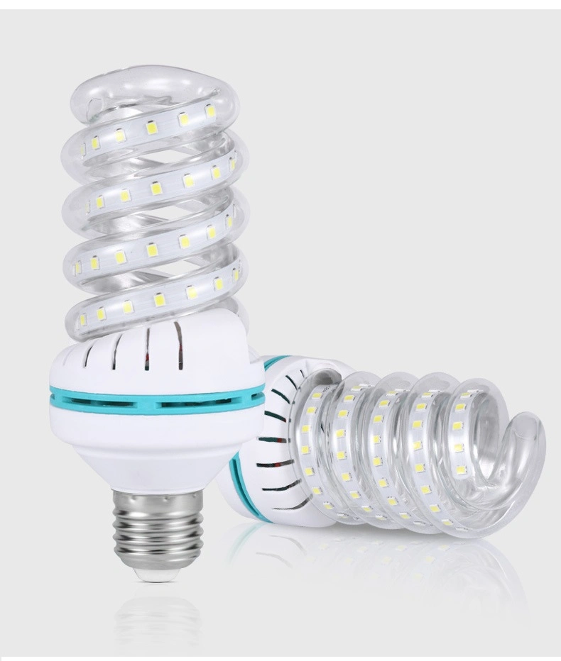 مصباح LED حلزوني لتوفير الطاقة 12 واط لمبة أنبوب أبيض منزلي مصباح داخلي فاتح فلورسنت CFL