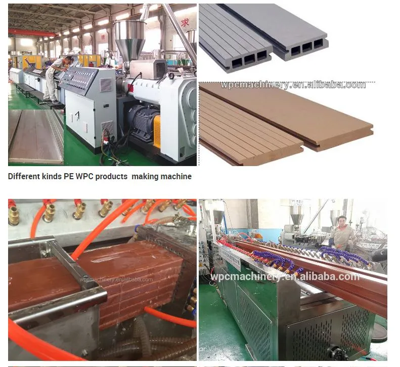 Deking Profiles PP PE WPC Machine Price / Waste Plastic Wood Composite Profiles Extruder Sjms65/132 / WPC Production Line Manufacturer