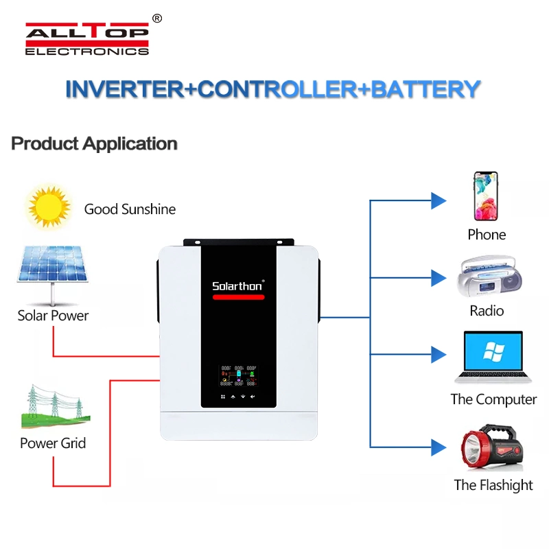 High quality/High cost performance  Hybrid MPPT 3600W 6200W Solar Inverter Built in MPPT Solar Controller for Solar Power System