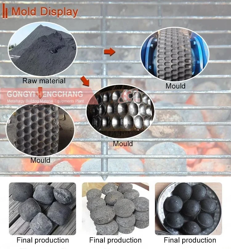 Lignite Fluorite Ore Metal Powder Steel Slag Ball Press Coal Briquette Machine