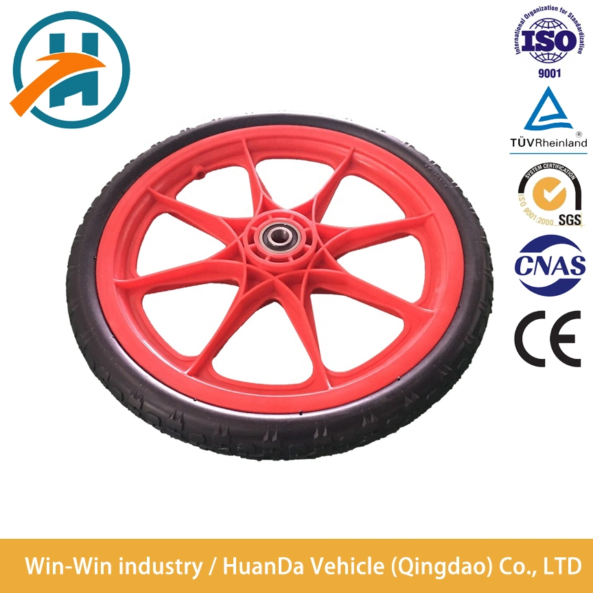 Hot Selling Colorful 16 Inch Solid PU Foam Wheel for Wheelbarrow