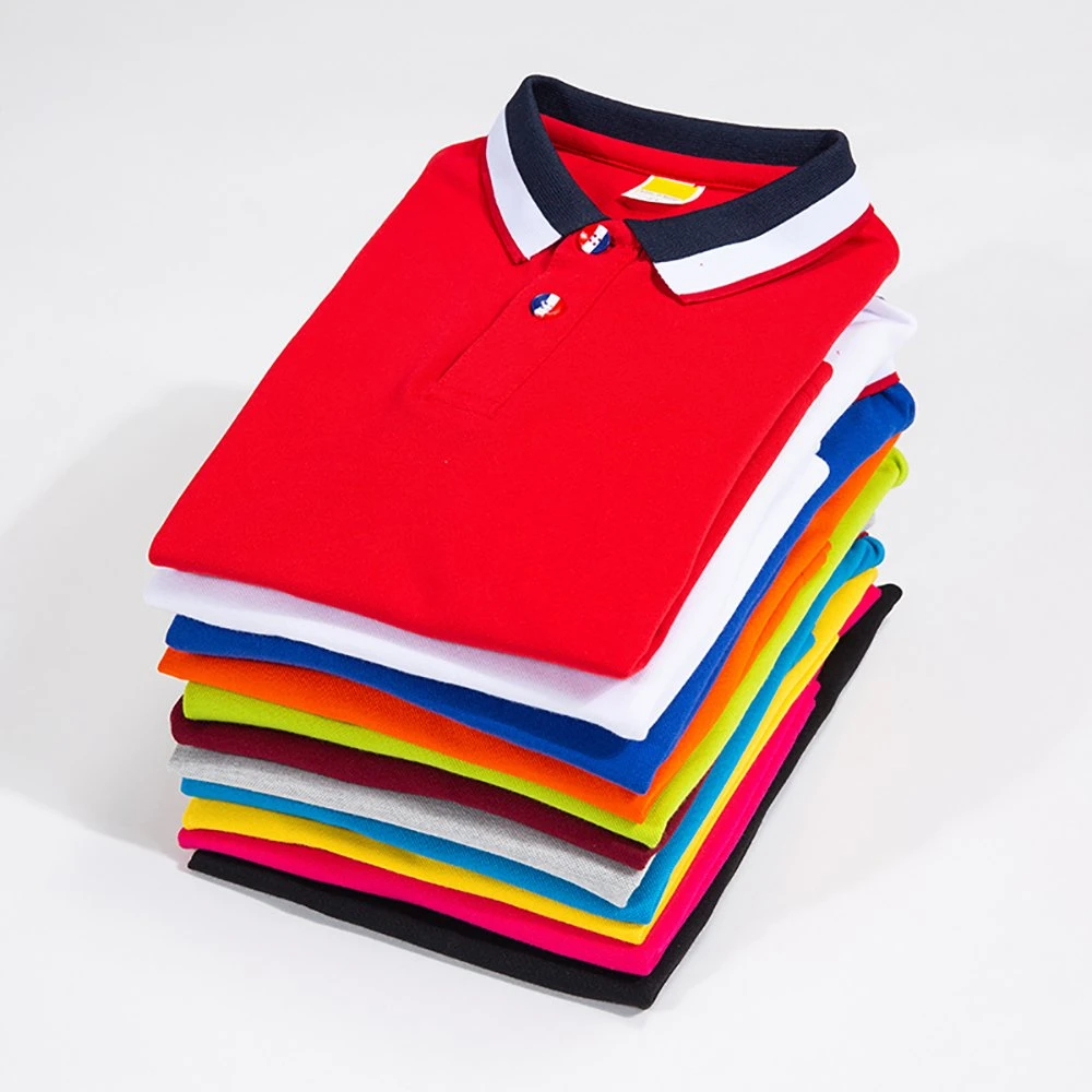 Wholesale/Supplier Fashion Color Polo Custom Logo Polyester Cotton Pique Mesh Men Short Sleeve Polo Shirt