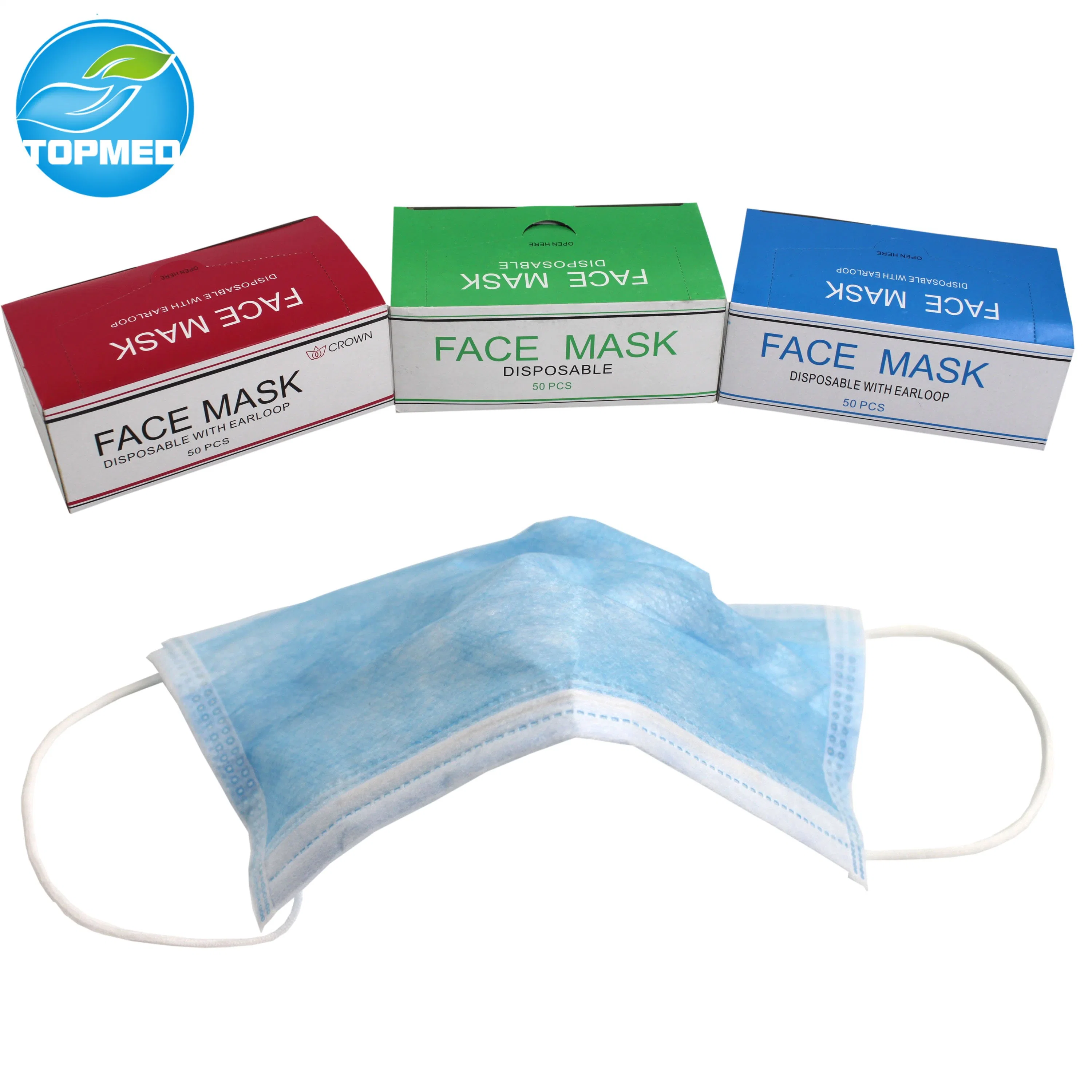 2016 Non-Woven Charbon actif Ear-Loop jetable masque facial