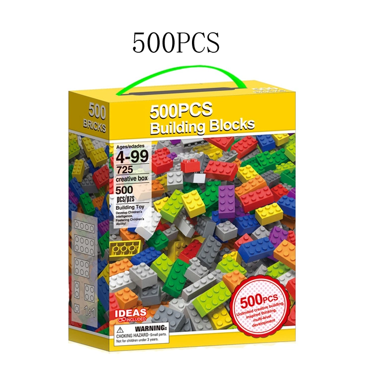 500 pedaço DIY pequenos brinquedos de tijolos de partículas definir blocos de construção plástica educacionais coloridos brinquedos para crianças