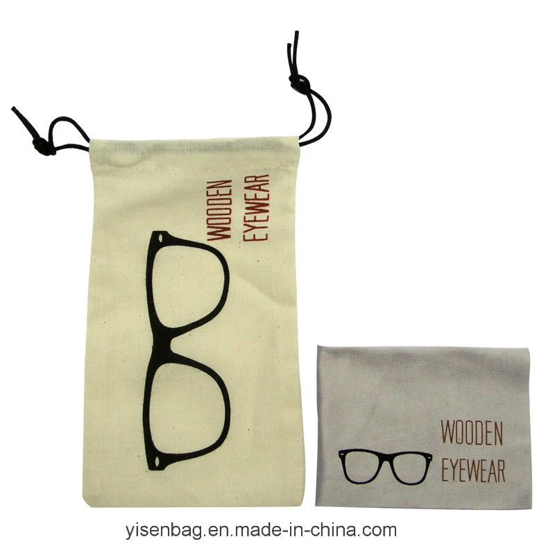 Hot Selling Logo Customized Cotton Glasses Bag Pouch