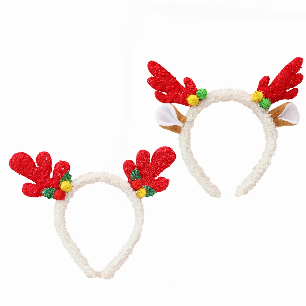 Christmas Headband Reindeer Antler Xmas Tree Head Hat Toppers Costume Headbands