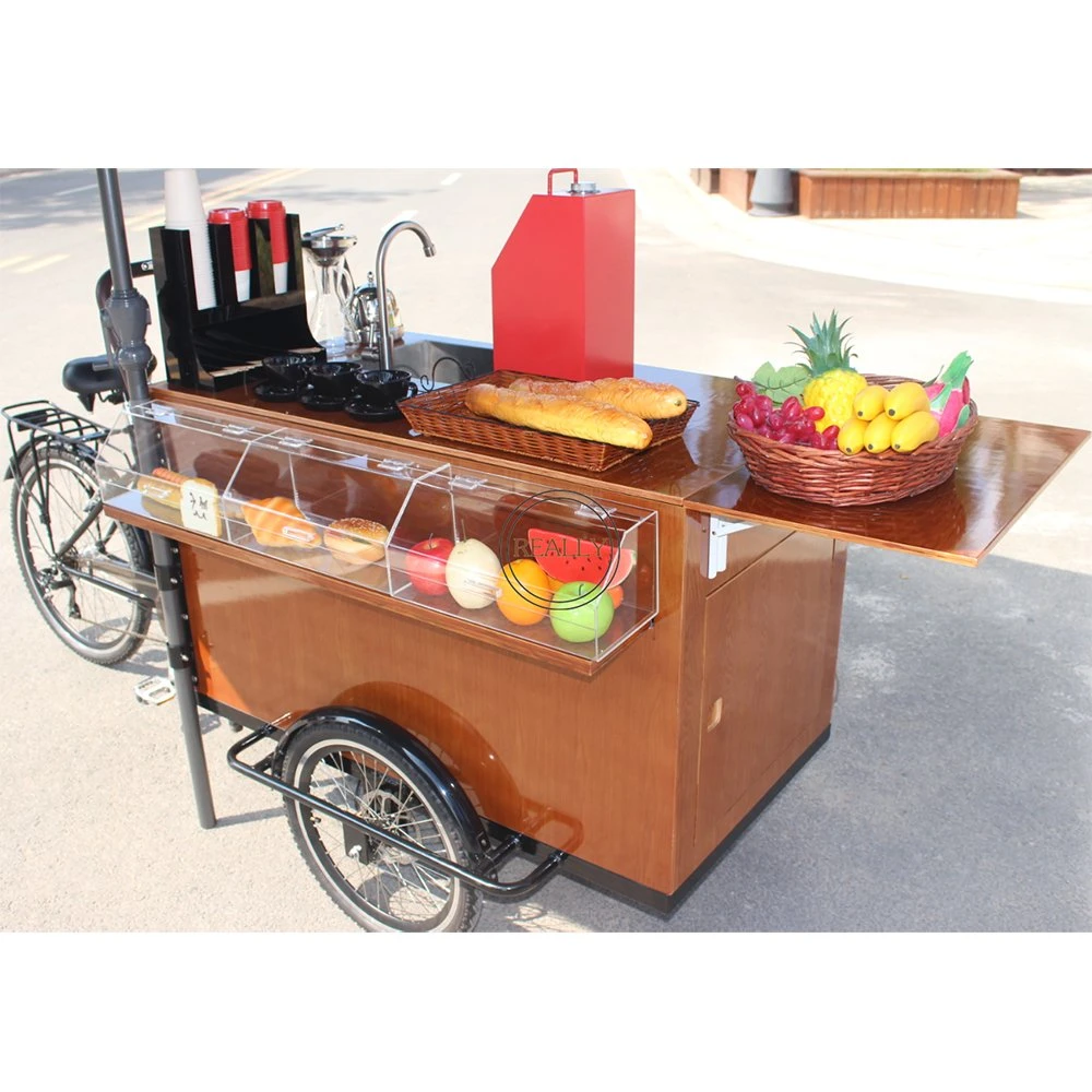 2023 Mobile Coffee Food Tricycles Mobile Food Cart Outdoor Electric Coffee Cart Bike