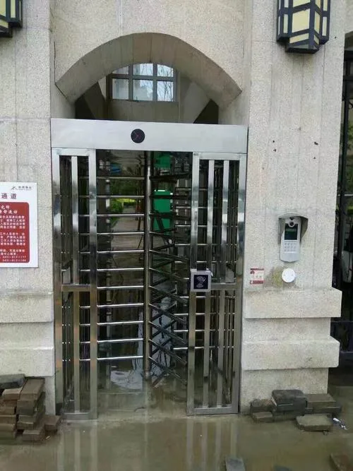 304 Stainless Steel Full Height Barrier Turnstile Gate with Face Recognition Device Entrance