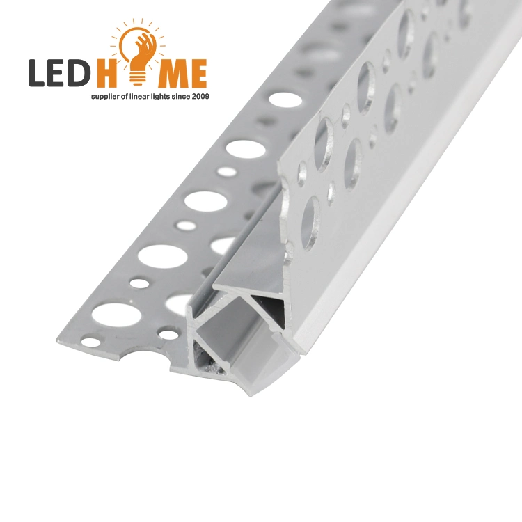 Rimless Aluminium Extrusion LED Profile #Al-D10 Indoor LED Lighting for Corner Recessed in Drywall