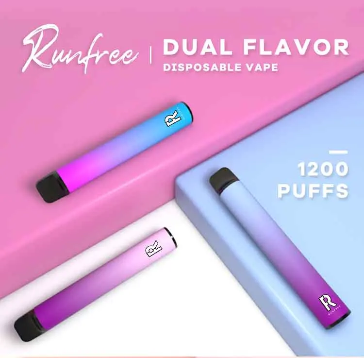 2022 Großhandel/Lieferant Fabrik Preise 1200 Puffs E Zigarette Vape Dual Flavor Einweg-Vape Pen Elux