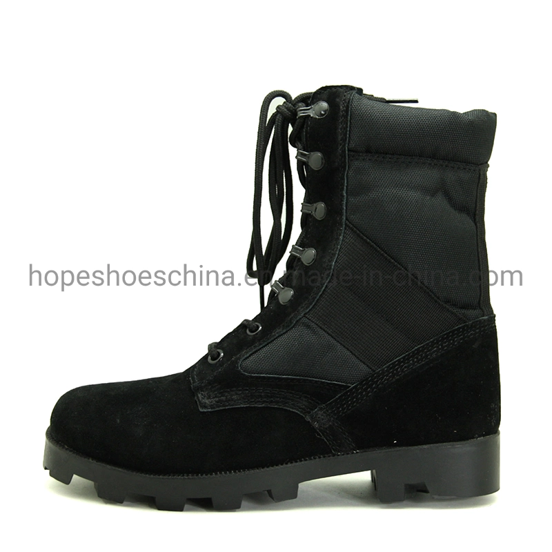 Black Cow Suede Leather Panama Tactical Boots