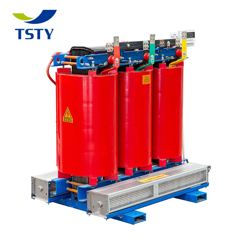 Transformateur électrique d'isolation de type sec intérieur triphasé de 80 kVA, 10 kV à 0,4 kV, fabriqué en usine.