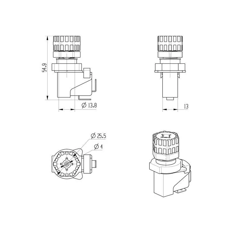 Composants Whirlpool 16A Contacteur pneumatique pour baignoire pompes