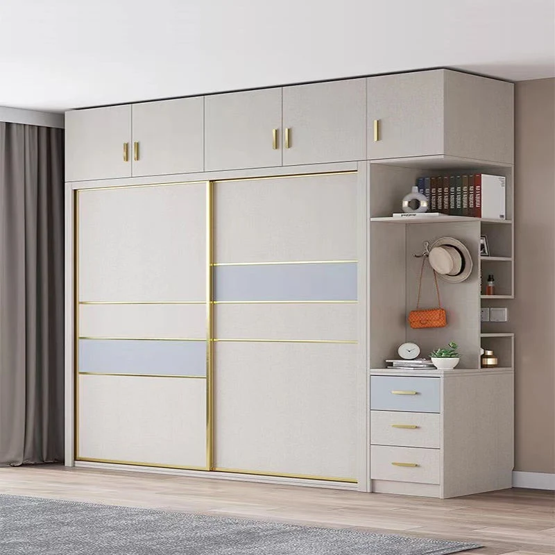Bedroom Furniture Closet Cabinets Wardrobe Clothes Organizer Modern Design Wooden Wardrobe Walk in Closet