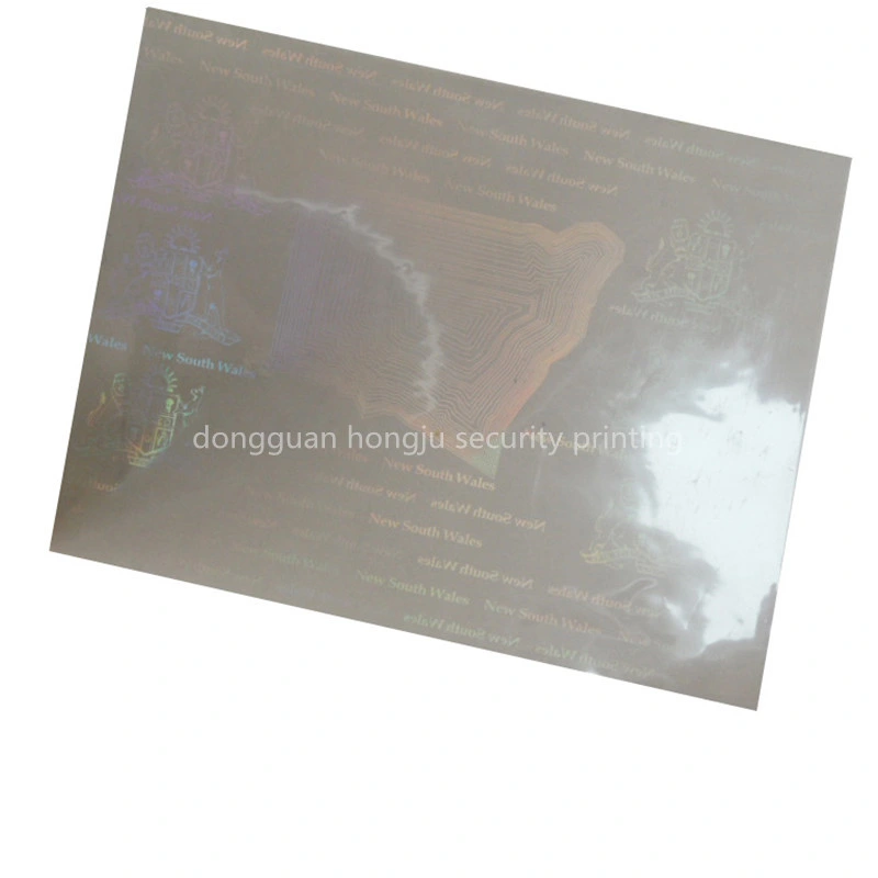 Security Custom ID Card Size Thermal UV Laminate Transparent Hologram Lamination Pouch Film