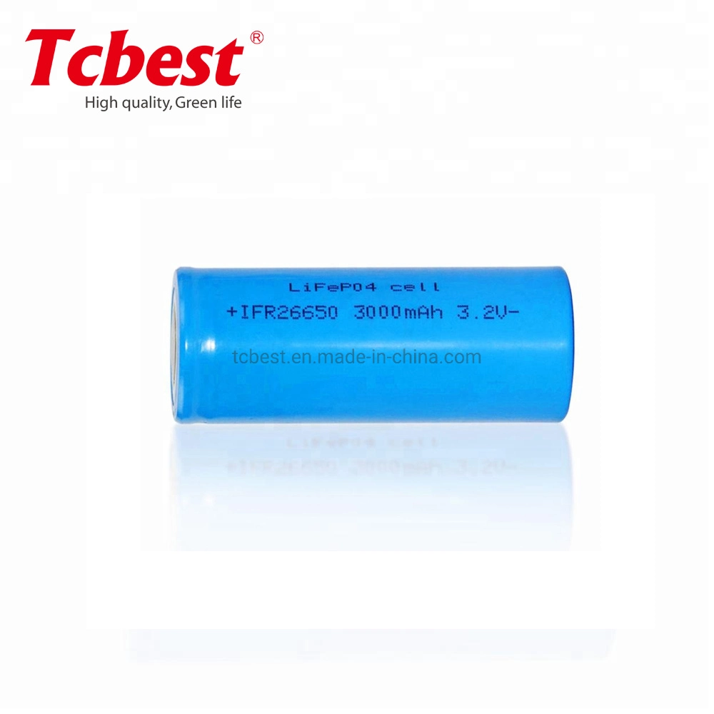 Factory Wholesale/Supplier Rechargeable Ifr26650 3.2V 3000mAh LiFePO4 Lithium Battery Cells for RV/Solar/Energy Storage/Power Banks/Golf Carts/Scooters