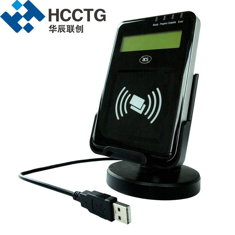 Visual Vantage PC relié ISO14443 Felica Carte USB Lecteur NFC avec écran LCD (L'ACR1222L)