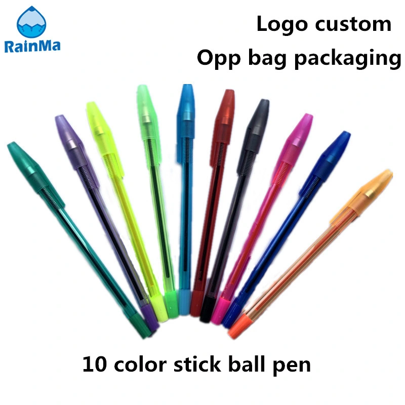 OEM Multi Color 1.0mm Cheap Simple Ball Pen for Promotion