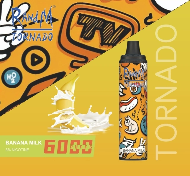 Nueva llegada exclusivo Graffiti Design Randm Tornado 6000 Puffs VAPE Lápiz con batería recargable 850