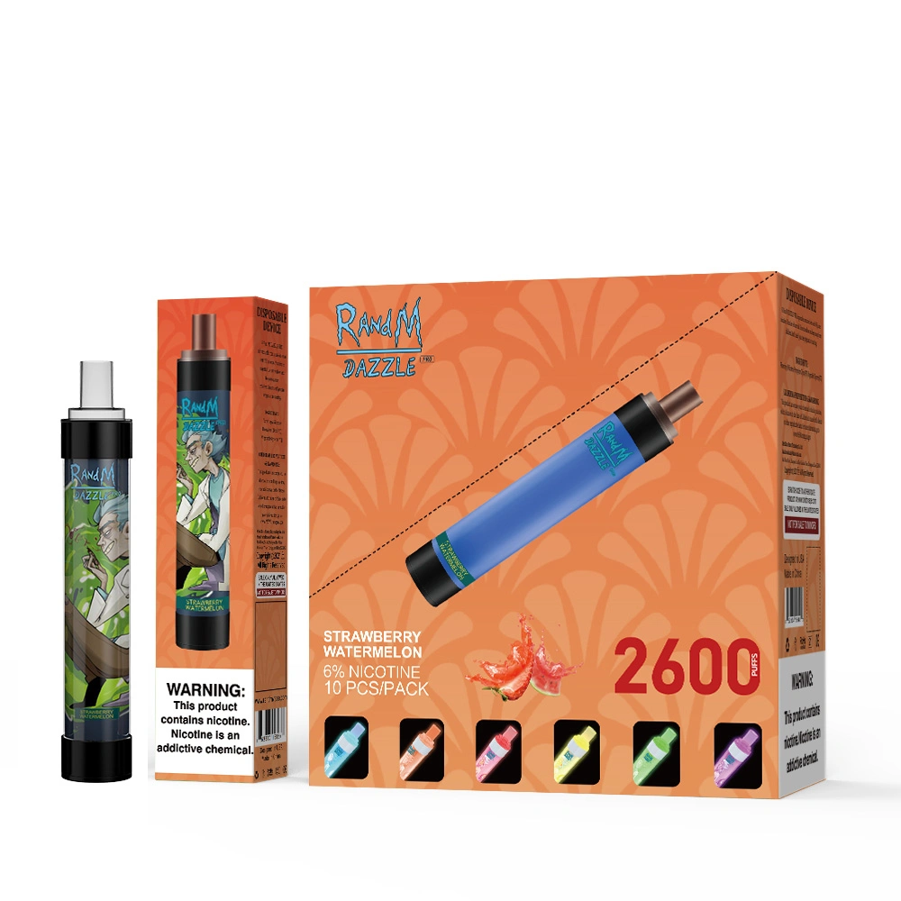 O Randm Dazzle PRO 2600 limpa o puff do Pod de Pape elétrica eletrónico Bar Vaper Vaper Bang XXL descartável vazio Atacado I Pape Fumo e cigarro