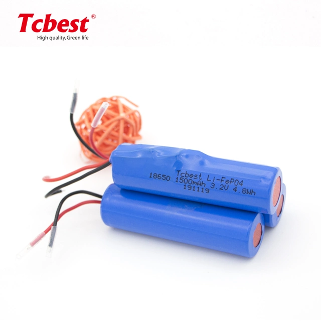 Batería de litio Ifr18650 3,2 V 1500mAh batería Li-Fepo4 para teléfono móvil