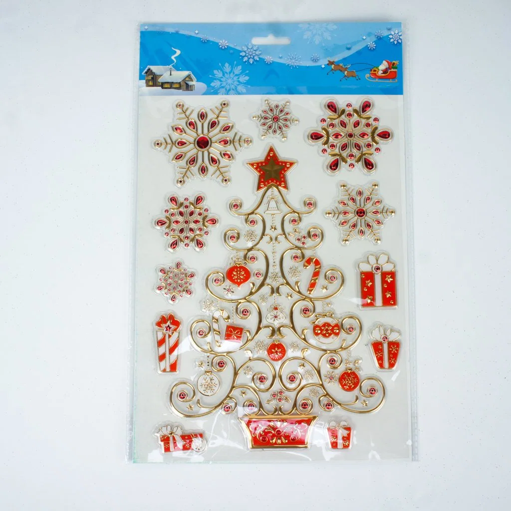 New Design Electrostatic Cling Santa Decoration Christmas Window Sticker48