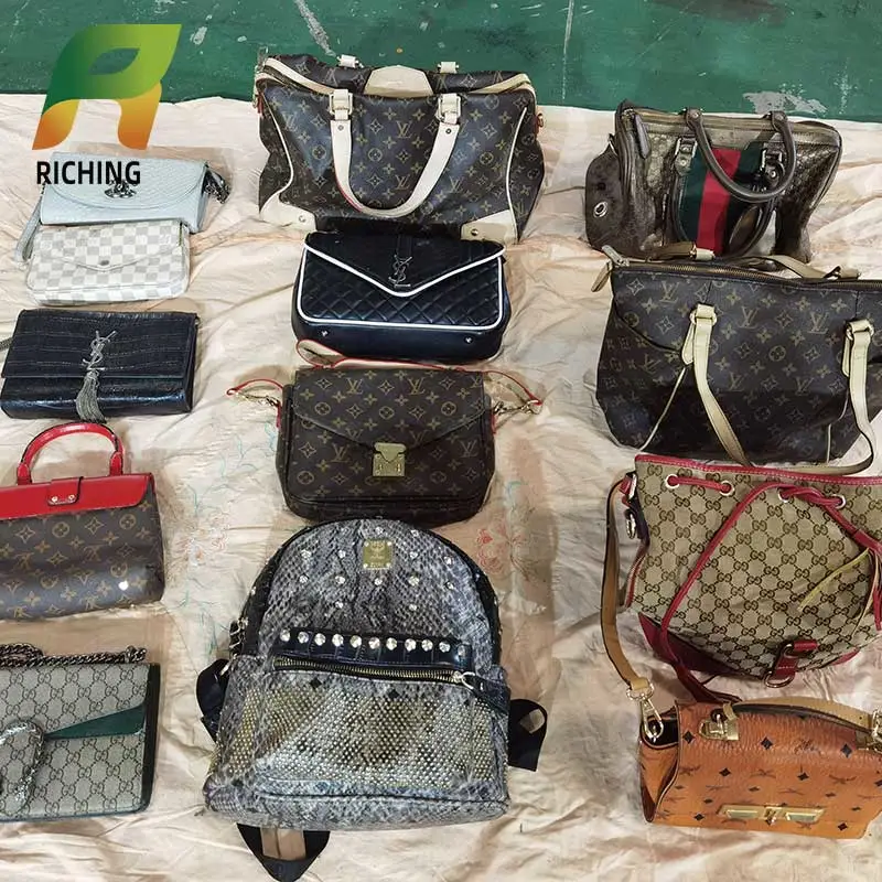 Factory Wholesale/Supplier Premium Quality Korea Second Hand Mixed Designer Bags Supplier Branded Luxury Ladies Women Leather Hand Used Bags in Bales