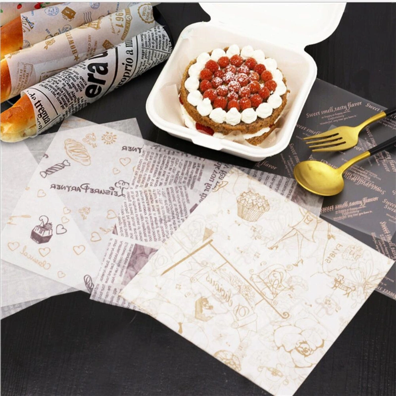 Butcher Block Food with Logo Sandwich Wrapping Design Paper