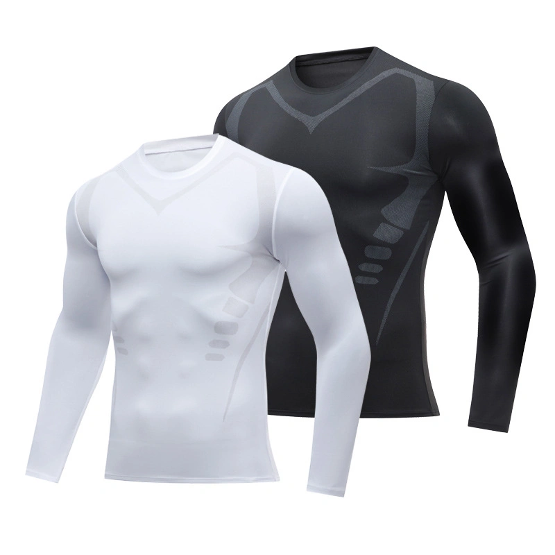 European and American High-Elastic Fitness Suit Men's Tight-Fitting and Quick-Drying Clothes