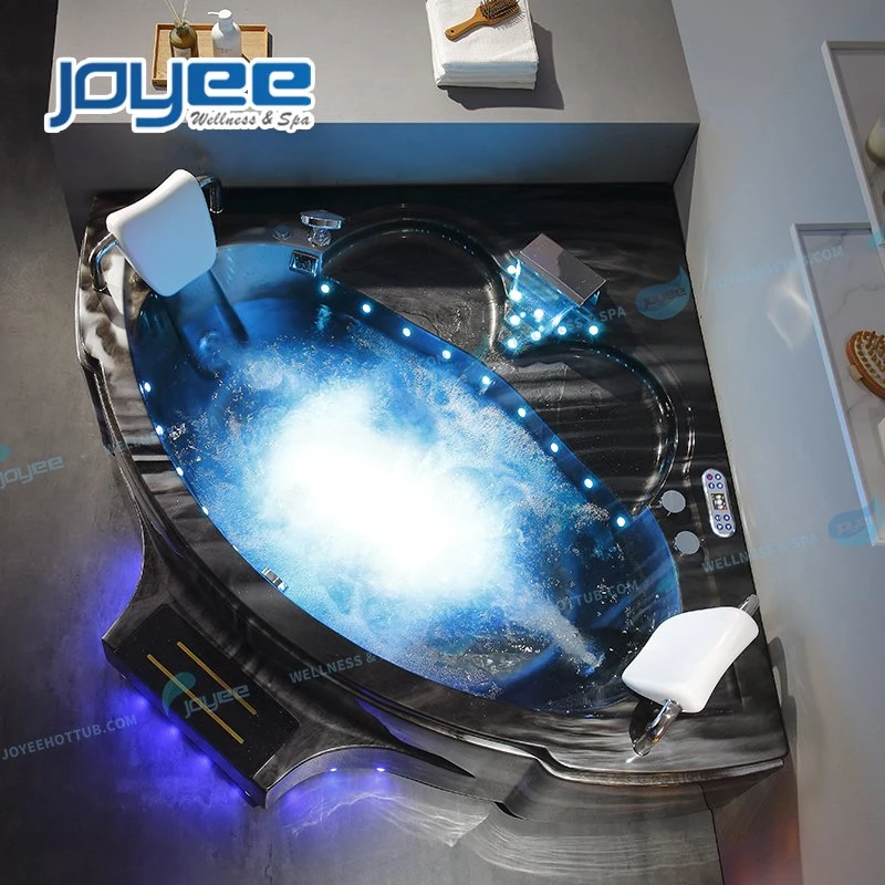 Joyee 2 Person Home Indoor Coner Air Bubble Whirlpool Massage SPA Bath