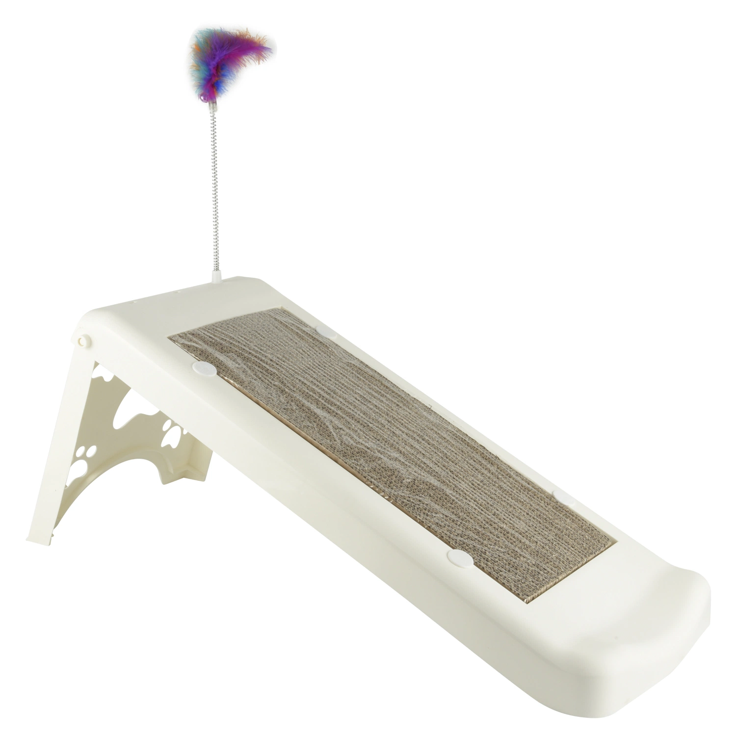 Crazy Grytch Board avec Grinder à griffe en plumes papier ondulé créatif Jouet chat drôle