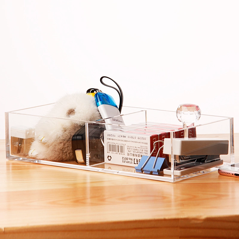 Clear Acrylic Tilt Pen Holder Candy Collection Storage Box