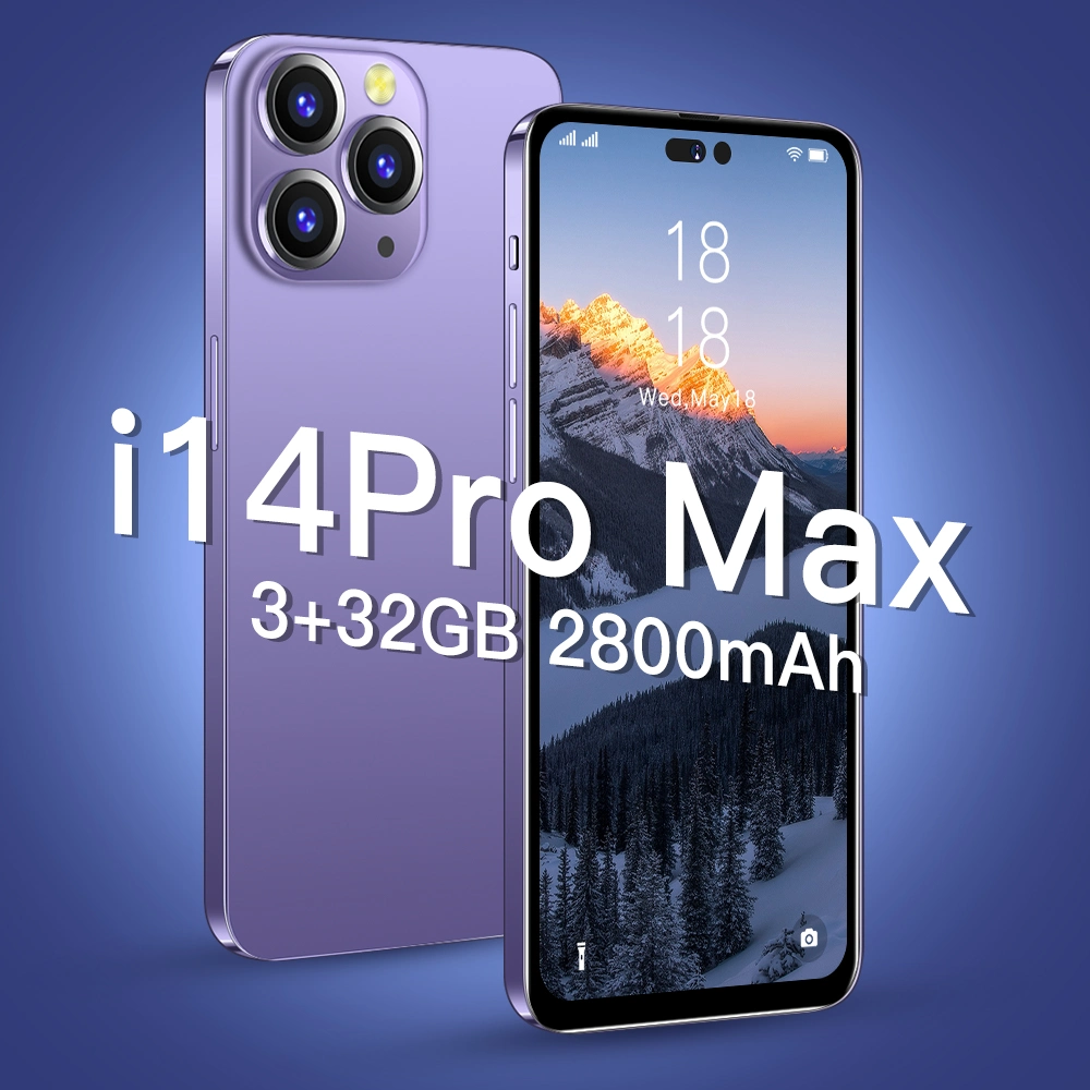 Teléfono I14 PRO Max Max 128gbandroid Smartphones 3GB+32GB 8-Core Let Cellphones Mobile Phone