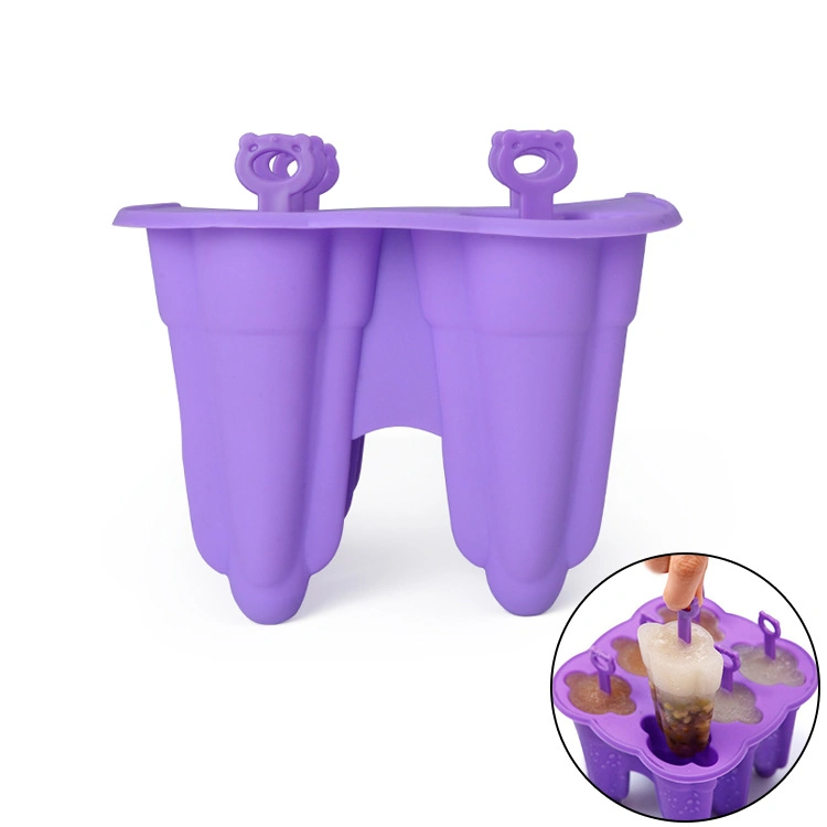 Custom Purple Silicone Ice Popsicle Mold