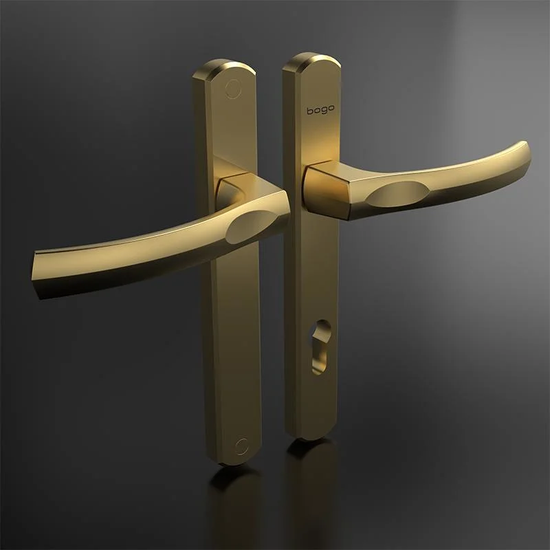 Double Swing Hardware Kitchen Room Glass Panel Door Leaf Wood Door Lock Handle Accessories